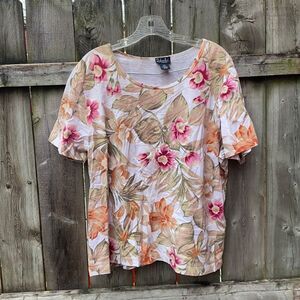 Rafaella Floral top sz. 2X